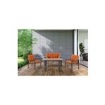 Tu Tienda Nergiz 2 1 1 Masa Bahçe Balkon Mobilyası,Turuncu