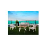 Tu Tienda NERGİZ KAPİÇİNO 3+1+1+MASA BALKON BAHÇE MUTFAK TAKIMI,SÜTLÜ KAHVE