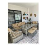 Tu Tienda PETRA 3+1+1+MASA+2PUF BAHÇE BALKON MOBİLYASI,BAL KÖPÜĞÜ RATTAN/BEJ KUMAŞ