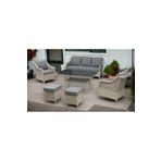 Tu Tienda Ronda 3 1 1 2puf Masa Rattan Bahçe Balkon Mobilyası,rattan Örgü/kumaş Renk Bal Köpüğü/kayrak Gri