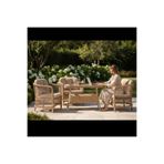 Tu Tienda TİRE ALÜMİNYUM 2+1+1+MASA(70*120) BAHÇE BALKON MUTFAK TAKIMI, BAMBU RATTAN / BEJ KUMAŞ
