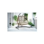 Tu Tienda TU TİENDA İKİ KİŞİLİK RATTAN ÖRGÜ SALINCAK,KAHVERENGİ