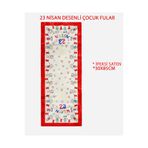 tuaipek 23 NİSAN ÇOCUK BAYRAMI TEMALI ÇOCUK FULAR 30x85 cm