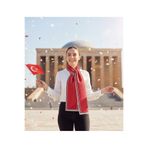 tuaipek K.ATATÜRK İMZALI Desen Şık & Zarif Kadın Aksesuarı Saten Fular 30x165cm