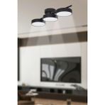 Tual Modern Salon Yatak Odası Giyinme Odası Mutfak Beyaz Işık Ledli Siyah Renk 3 Lü LED Avize - Ahşap - Seçenek 1