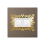 Tual Tasarım Gold Dekoratif Pleksi Priz Anahtar Buton Çerçevesi