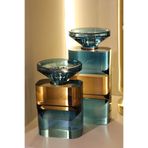 tuan design 2 Lİ KRİSTAL ŞAMDAN KAHVERENGİ MAVİ