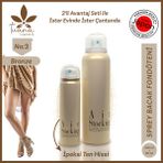 Tuana Kozmetik Air Stocking 2’li Set Sprey Bacak Fondöteni No: 3 Bronze 120ML+30ML Ipeksi ve Pürüzsüz Ten Görünümü - 03BRONZE