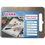 Tuana Metal Kesme Tahtası - Gri - Ebat