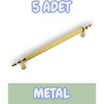 Tuana Rustik Alüminyum Metal Lüks Modern Mobilya Çekmece Mutfak Dolabı Kulpu Altın (5 Adet) - 224mm