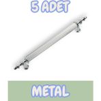 Tuana Rustik Alüminyum Metal Lüks Modern Mobilya Çekmece Mutfak Dolabı Kulpu Krom (5 Adet) - 192mm