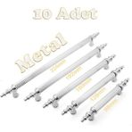 Tuana Rustik Alüminyum Metal Lüks Modern Mobilya Çekmece Mutfak Dolabı Kulpu Krom-Krom (10 Adet) - 128mm