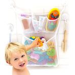 Tub Cubby Orijinal Banyo Oyuncak Depolama Düzenleyici - Vantuz ve Yapışkan Kancalı, 35,5 cm x 50,8 cm Mesh Net Duş Caddy Çocuklar için Banyo Dekoru, Yatak Odası ve Araba Oyuncak Düzenleyici - Bonus