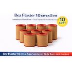 Tuba Toptaş Bez Flaster 10 cm x 5 M Sabitleyici Tıbbi Bant Kahverengi Bez Flaster Güçlü Yapışkanlı 10 Adet