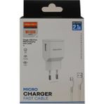 Tuba Toptaş Megatech- EC01 2.1A Ev Şarj+ Micro Kablo Hızlı Şarj