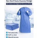 Tuba Toptaş Non Steril Hasta Ziyaretçi Önlüğü 1 Adet – Tek Kullanımlık Bağlamalı Koruyucu Önlük