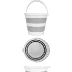 Tubi Home 3 Parça Katlanabilir 12,8 Lt Akordiyon Su Kovası - 2x Badya Seti