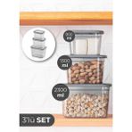 Tubi Home 3lü Dikdörtgen Saklama Kabı Derin 1X(2300 Ml, 1300 Ml, 800 Ml) - 3 Adet
