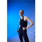 TUBİA Kadın Siyah Renk Sıfır Kol Spor Crop Bluz