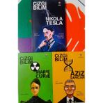 Tübitak Çizgi Bilim Serisi- Nikola Tesla - Aziz Sancar - Madam Marie Curie - 3 Kitap Set