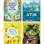Tübitak Yayınları Doğa Dostu Fikirler Etkinlik Kitabı + Bu Ne Çok Atık + Gezegeni Kurtaracak Kadar Büyüdüm + Bu Kitap Iğrenç Kokuyor / 4lü Geri Dönüşüm Iklim Değişikliği Temalı Kitaplar