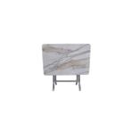 Tubix Mermer Desenli Katlanır Balkon Masası - 90x60 Cm