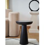 Tucas Home Mushroom Siyah 1 Yan Sehpa - 70 Cm Mantar Sehpa