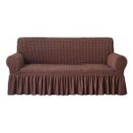 Tuchmall Bürümcük Koltuk, Kanepe, Çekyat Örtüsü, Koltuk Kılıfı 3lü Tek - 180 x 230 cm - Koyu Kahve