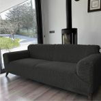 Tuchmall Jakarlı Koltuk Örtüsü , Kanepe Örtüsü ,Chester Örtüsü Koltuk Kılıfı 3 Kişilik Bir Adet - 185 x 230 cm - Antrasit