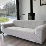 Tuchmall Jakarlı Koltuk Örtüsü , Kanepe Örtüsü ,Chester Örtüsü Koltuk Kılıfı 3 Kişilik Bir Adet - 185 x 230 cm - Taş Rengi