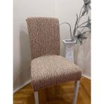 Tuchmall Jakarlı Sandalye Kılıfı-Sandalye Örtüsü Yıkanabilir ve Esnektir - 35 x 50 cm - Vizon