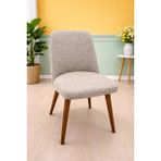 Tuchmall Sandalye Kılıfı Oval Sandalye Örtüsü Esnek Lastikli- 1 Adet - 45 x 56 cm - Vizon - Cappuccino