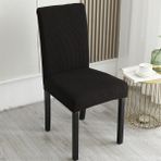 Tuchmall Sandalye Kılıfı, Sandalye Örtüsü Yıkanabilir Lastikli ve Esnek 1 Adet - 35 x 50 cm - Siyah