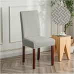 Tuchmall Sandalye Örtüsü Yüksek Kaliteli ve Esnek Yıkanabilir Sandalye Kılıfı Tuğla Desen 1 Adet - 35 x 50 cm - Krem