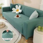 Tuchmall Tuğla Desen Koltuk Örtüsü Lastikli Kayma Yapmayan 3 Kişilik Çekyat Kanepe Kılıfı 1 Adet - Mint - 180 x 230 cm
