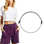 Tuck Band Ayarlanabilir Kırpma Bandı, Kadınlar için Tuck Band Aracı Bel Gömlek Kazak, Elastik Bant Üstlerinizi Şekillendirin Yoga, Fitness ve Diğer Sporlar için Uygun (Siyah), Siyah, S, M, L