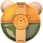 Tucklebery Buddy Mama Tabağı Seti | 1 Ayıcık Tabak + 4 Kase | Bebek ve Çocuklar İçin Yemek Takımı | BPA İçermez (Bej Sarı Yeşil)