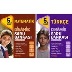 Tudem 2025 5. Sınıf Matematik + Türkçe Dinamik Soru Bankası Seti 2 Kitap Yeni Müfredat