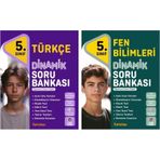 Tudem 2025 5. Sınıf Türkçe + Fen Bilimleri Dinamik Soru Bankası Seti 2 Kitap Yeni Müfredat