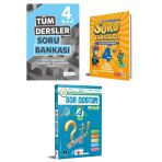 Tudem Kırmızı Beyaz Artı Eğitim 4. Sınıf Soru Bankası Seti 3 Kitap