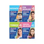 Tudem Yayınları Tudem 4. Sınıf Matematik + Türkçe + Sosyal Bilgiler + Fen Dinamik Soru Seti 4 Kitap