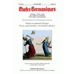 Études germaniques - N°2/2009: Penser et construire l'Europe. De la "paix éternel: Numéro 254