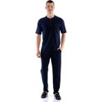 Tudik Collection D's Damat 02000 Kısa Kol 3'lü Erkek Pijama Takımı - Lacivert