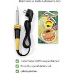 Tudor Sarı Havya Seti | 60W Havya Makinesi + Lehim Teli ve Pasta Seti