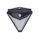 Tudor Solar Sensörlü Güneş Enerjili Üçgen 38 Led Duvar Lambası Aplik