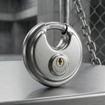 Tudor YBS90 90 mm Paslanmaz Çelik Oval Asma Kilit