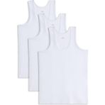 Tudors 3 Adet Compact Penye Beyaz Erkek Atlet %100 Pamuk Standart Fit Normal Kesim 3'lü Paket - XL