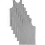 Tudors 6 Adet Compact Penye Gri Erkek Atlet Pamuklu Standart Fit Normal Kesim 6'lı Paket