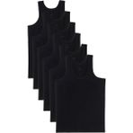 Tudors 6 Adet Compact Penye Siyah Erkek Atlet %100 Pamuk Standart Fit Normal Kesim 6'lı Paket