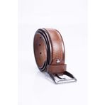 Tudors Erkek %100 Hakiki Deri 4 Cm Spor Taba Renk Kemer